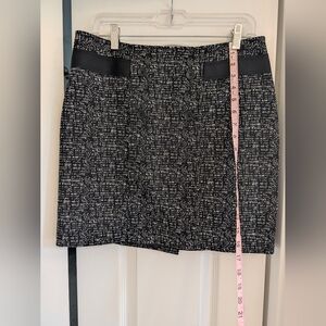 Forenza Black and White Textured Mini Skirt